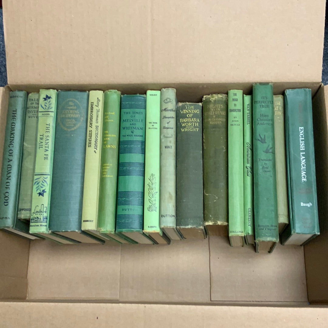 Vintage Green Cloth: 16 Books- Book Bundle by Theme