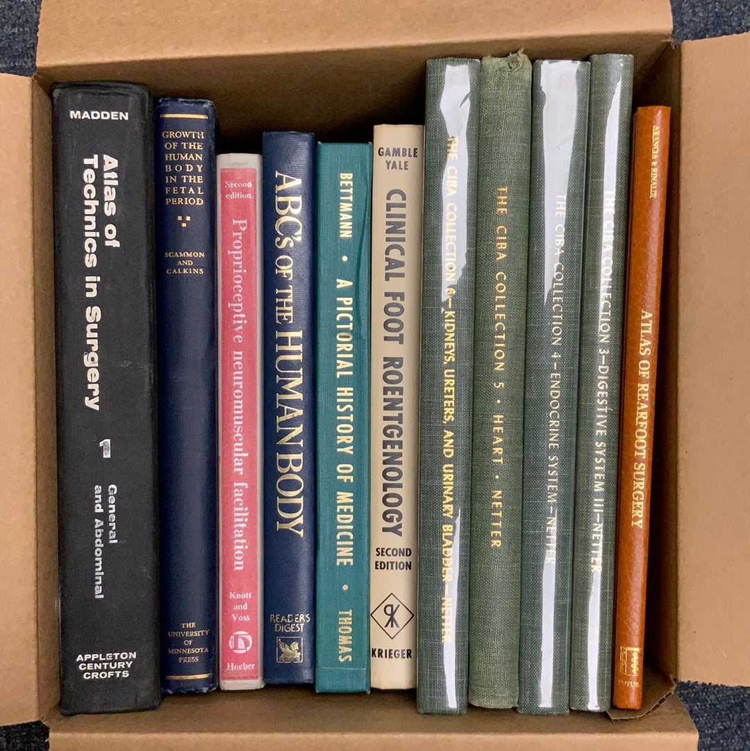 XL Vintage Medical Books: 11 Books- Book Bundle by Theme