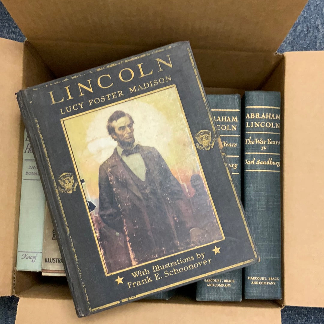Abraham Lincoln: The War Years complete set 1-4 and More, 8 Books- Book Bundle by Theme