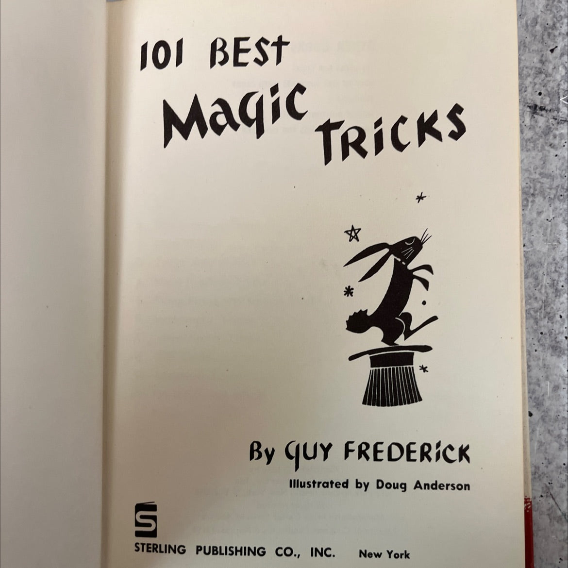 101 best magic tricks book, by Guy Frederick, 1967 Hardcover, Vintage image 2