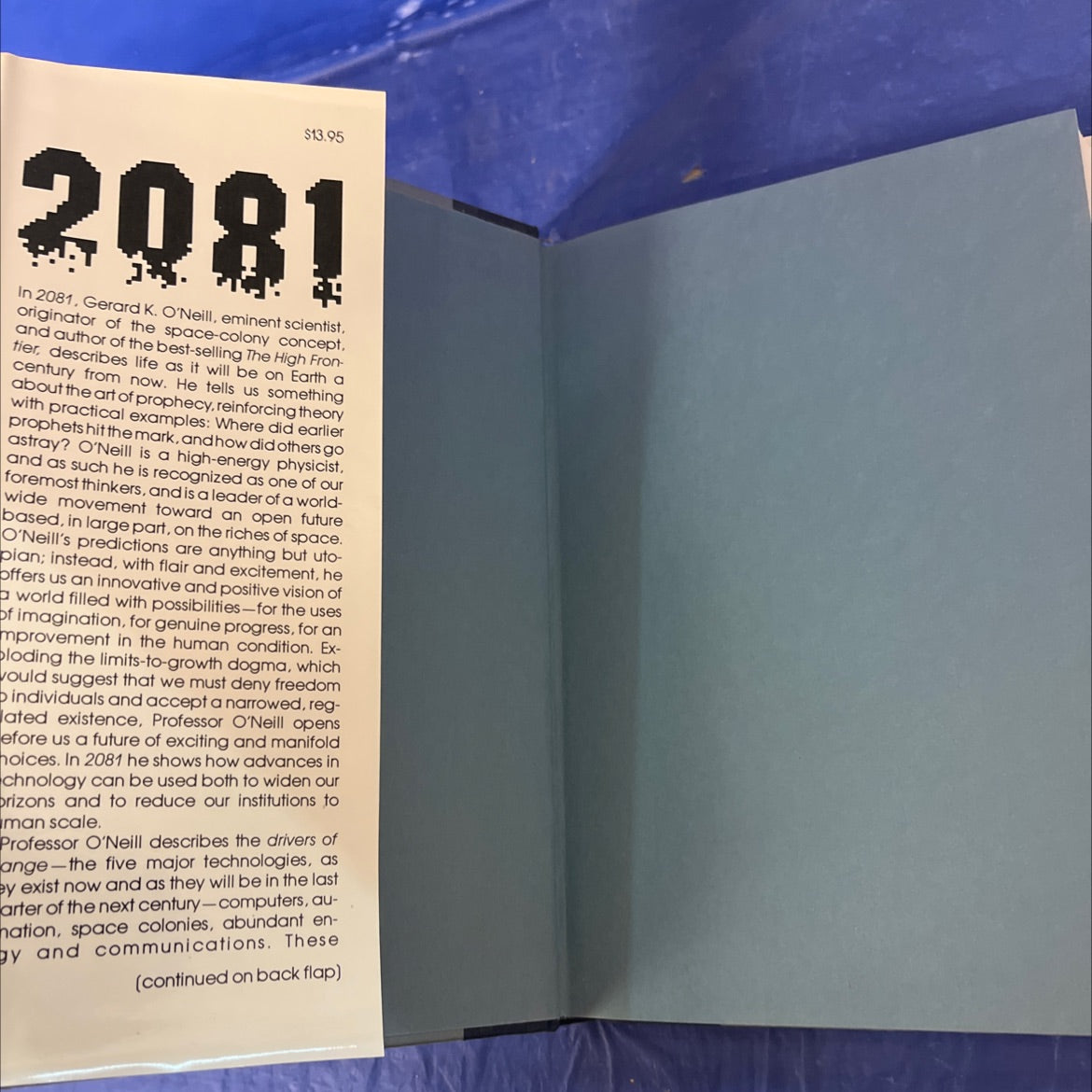 2081: a hopeful view of the human future book, by Gerard K. O'Neill, 1981 Hardcover image 4