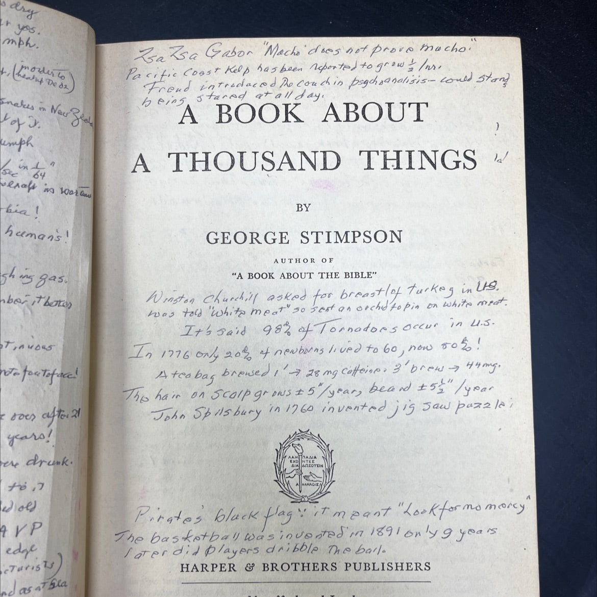 a book about a thousand things book, by george stimpson, 1946 Hardcover image 2