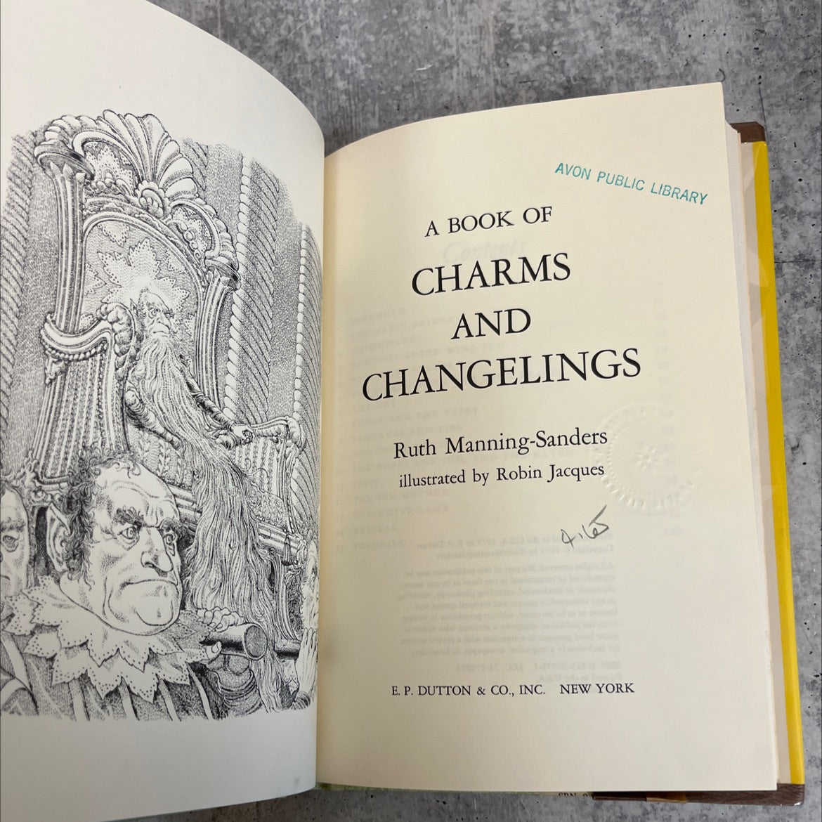 a book of charms and avon public library changelings book, by Ruth Manning-Sanders, 1972 Hardcover image 2