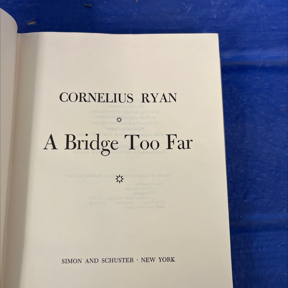 a bridge too far book, by cornelius ryan, 1974 Hardcover image 2