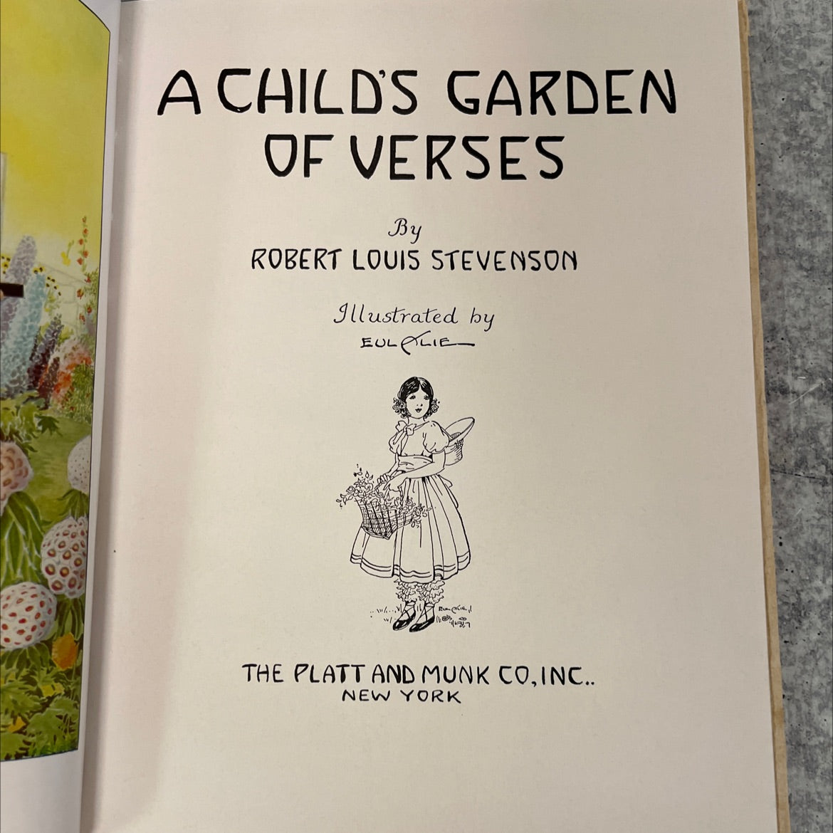 a child's garden of verses book, by robert louis stevenson, 1956 Hardcover, Vintage image 2