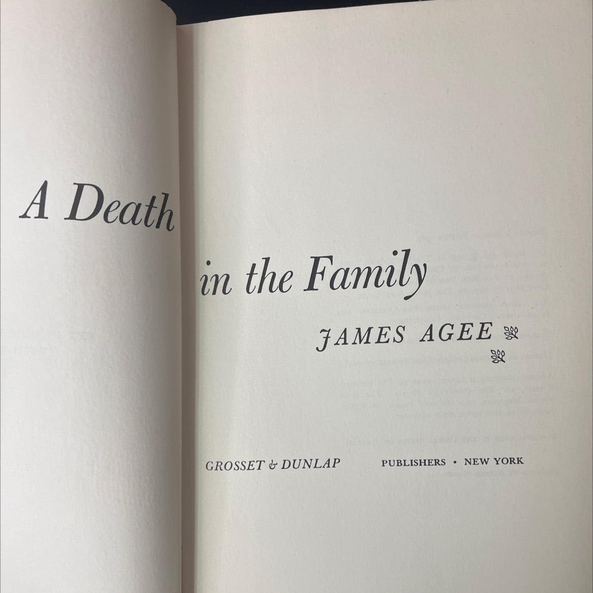 a death in the family book, by james agee, 1967 Hardcover, Vintage image 2