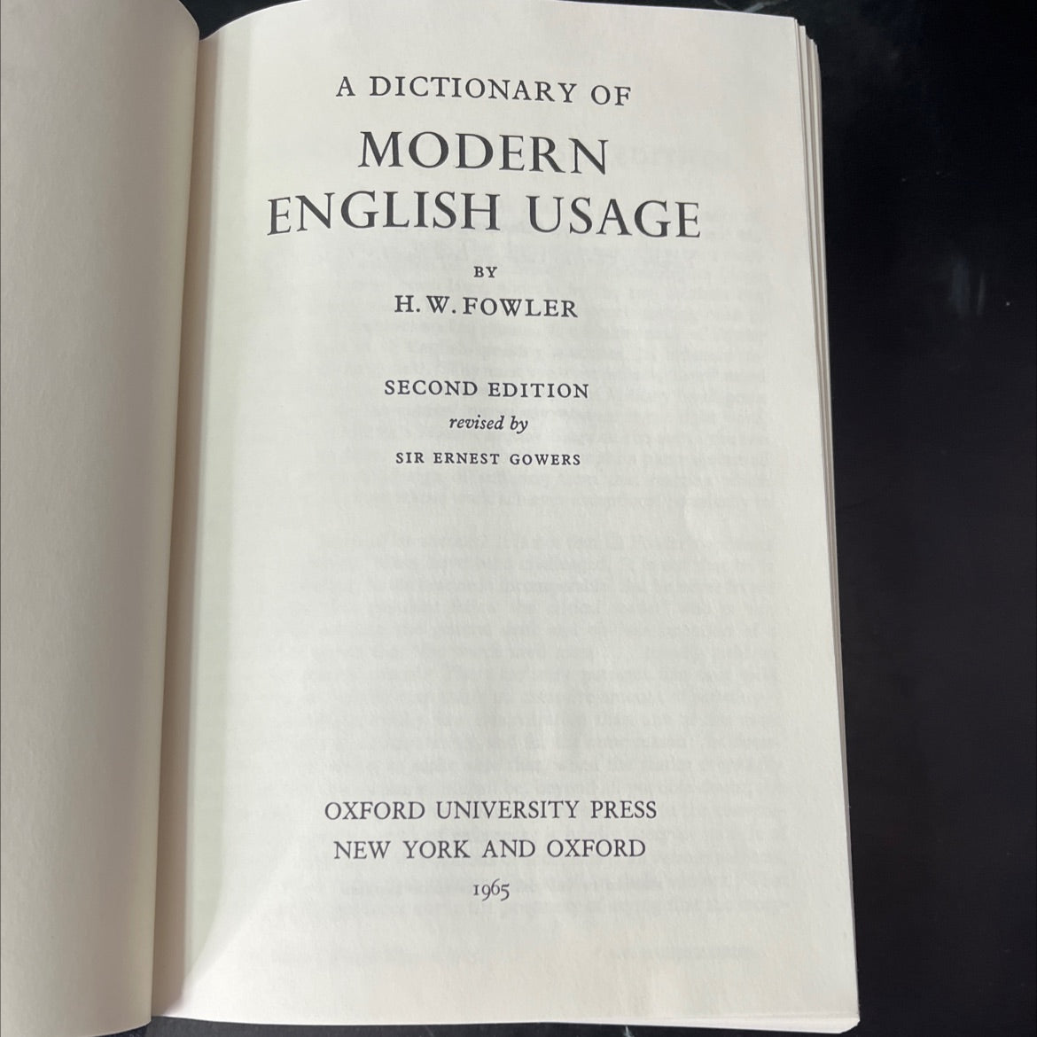 a dictionary of modern english usage book, by h. w. fowler, 1965 Hardcover, Vintage image 2