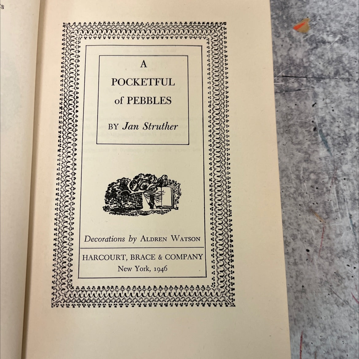 a pocketful of pebbles book, by jan struther, 1946 Hardcover image 2