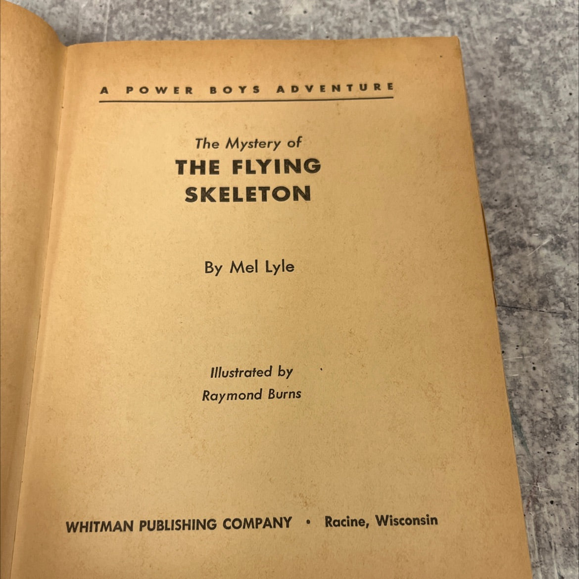 a power boys adventure the mystery of the flying skeleton book, by mel lyle, 1964 Hardcover image 2