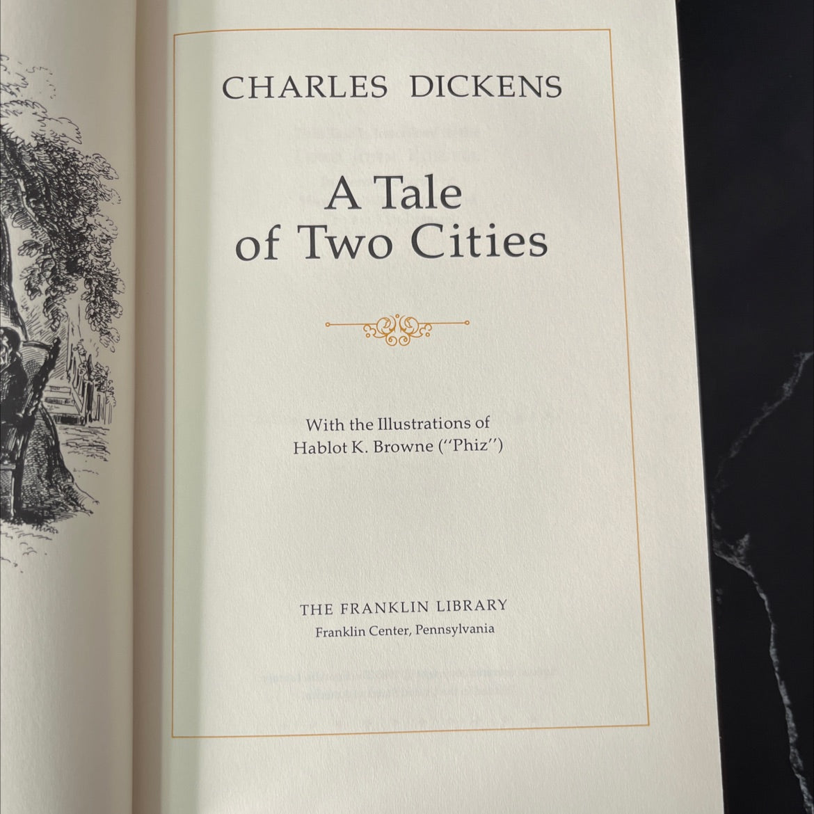 a tale of two cities book, by charles dickens, 1983 Leather, Vintage image 2