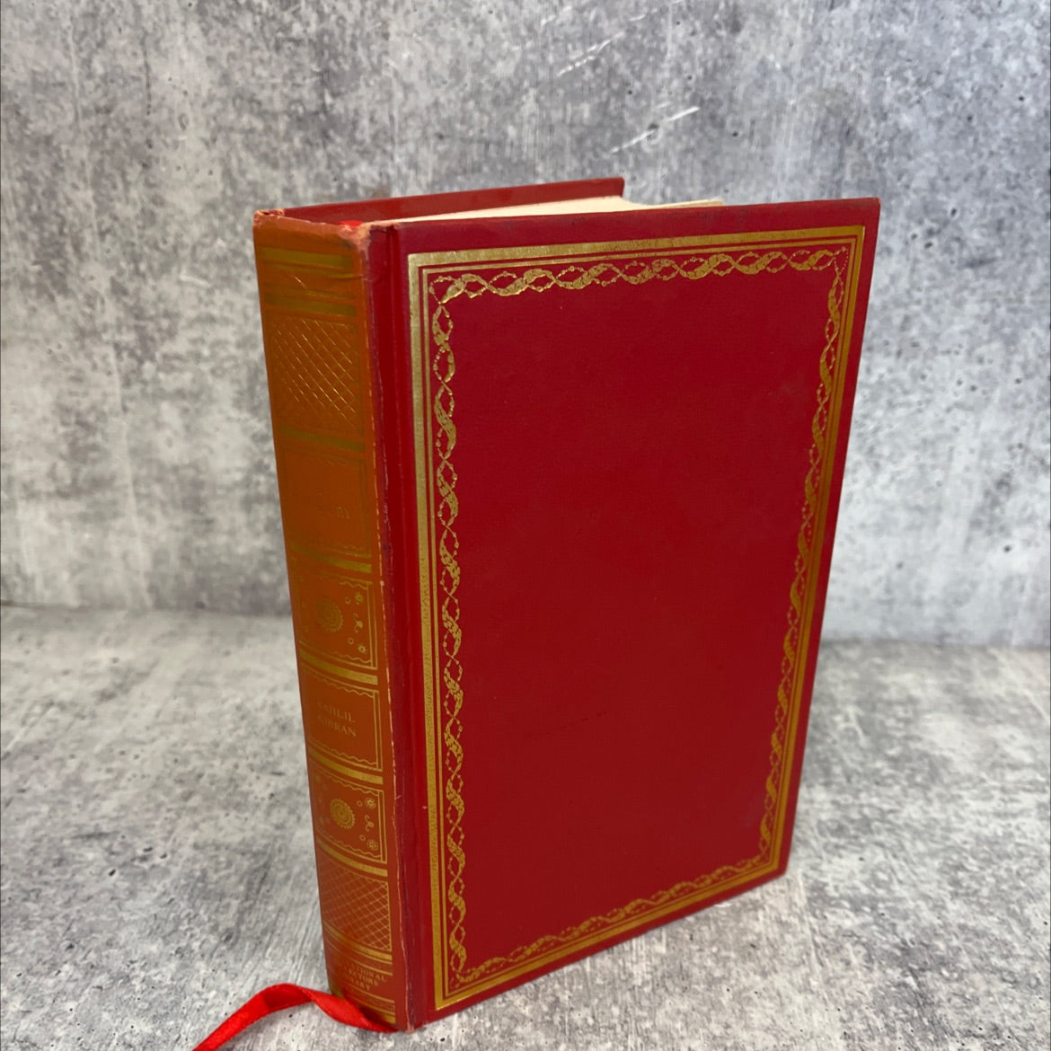 a treasury of kahlil gibran book, by kahlil gibran, 1949 Leather, Vintage image 1