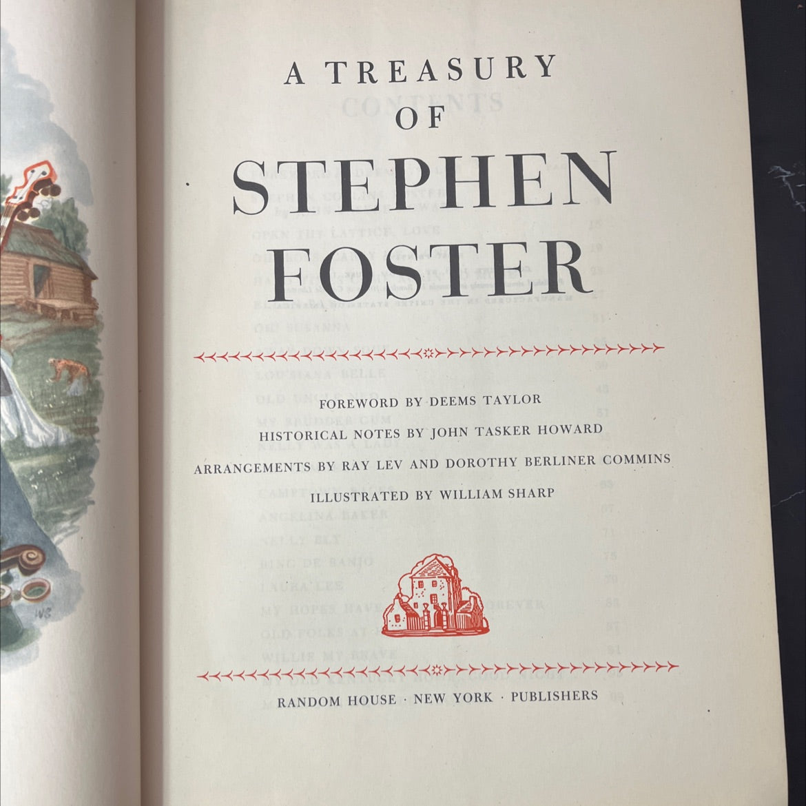 a treasury of music book, by stephen foster, 1946 Hardcover, First Edition, Vintage image 2