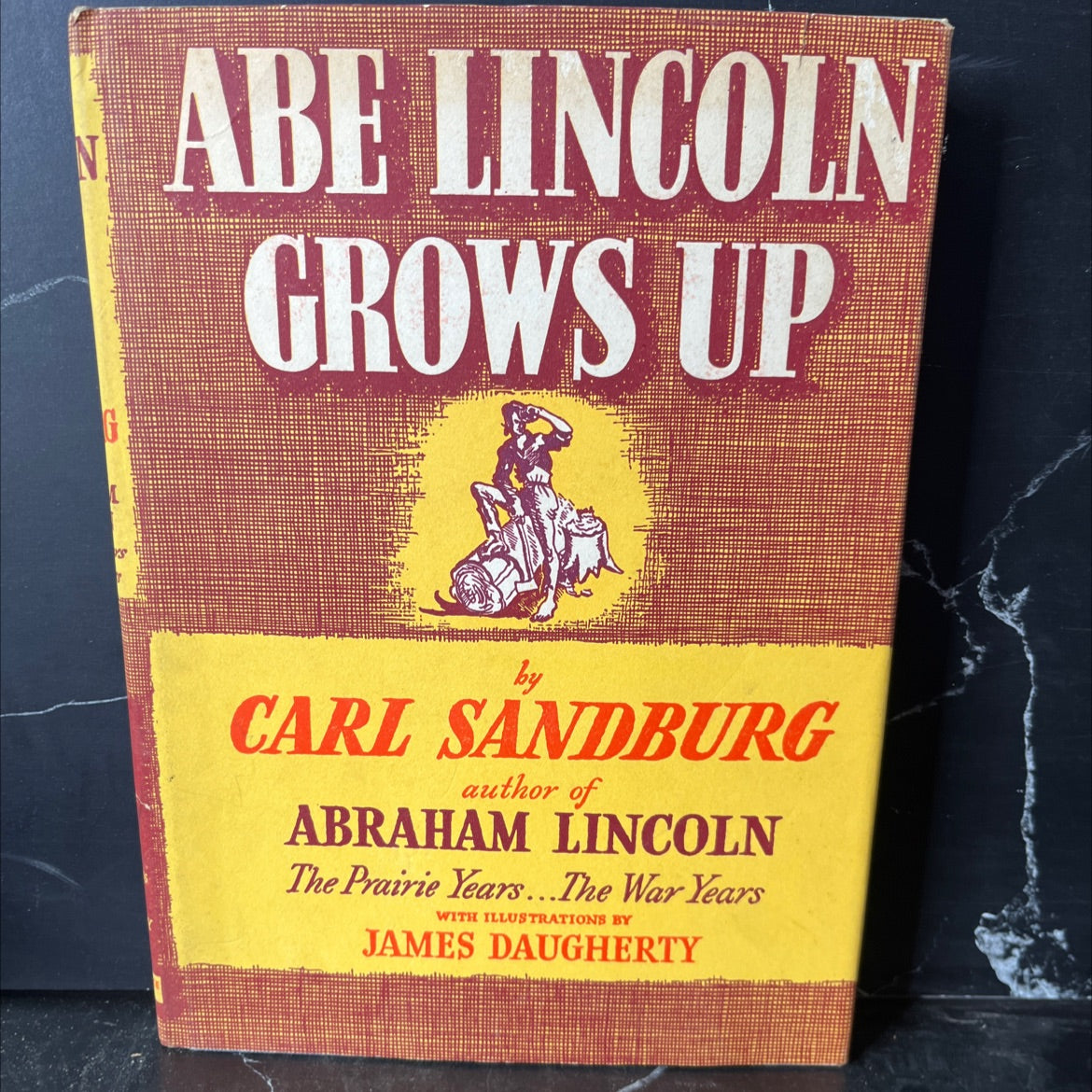 abe lincoln grows up book, by carl sandburg, 1956 Hardcover, Vintage image 1