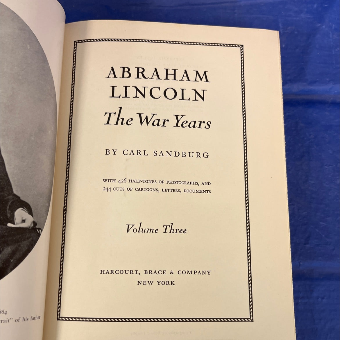 abraham lincoln the war years book, by carl sandburg, 1939 Hardcover image 2