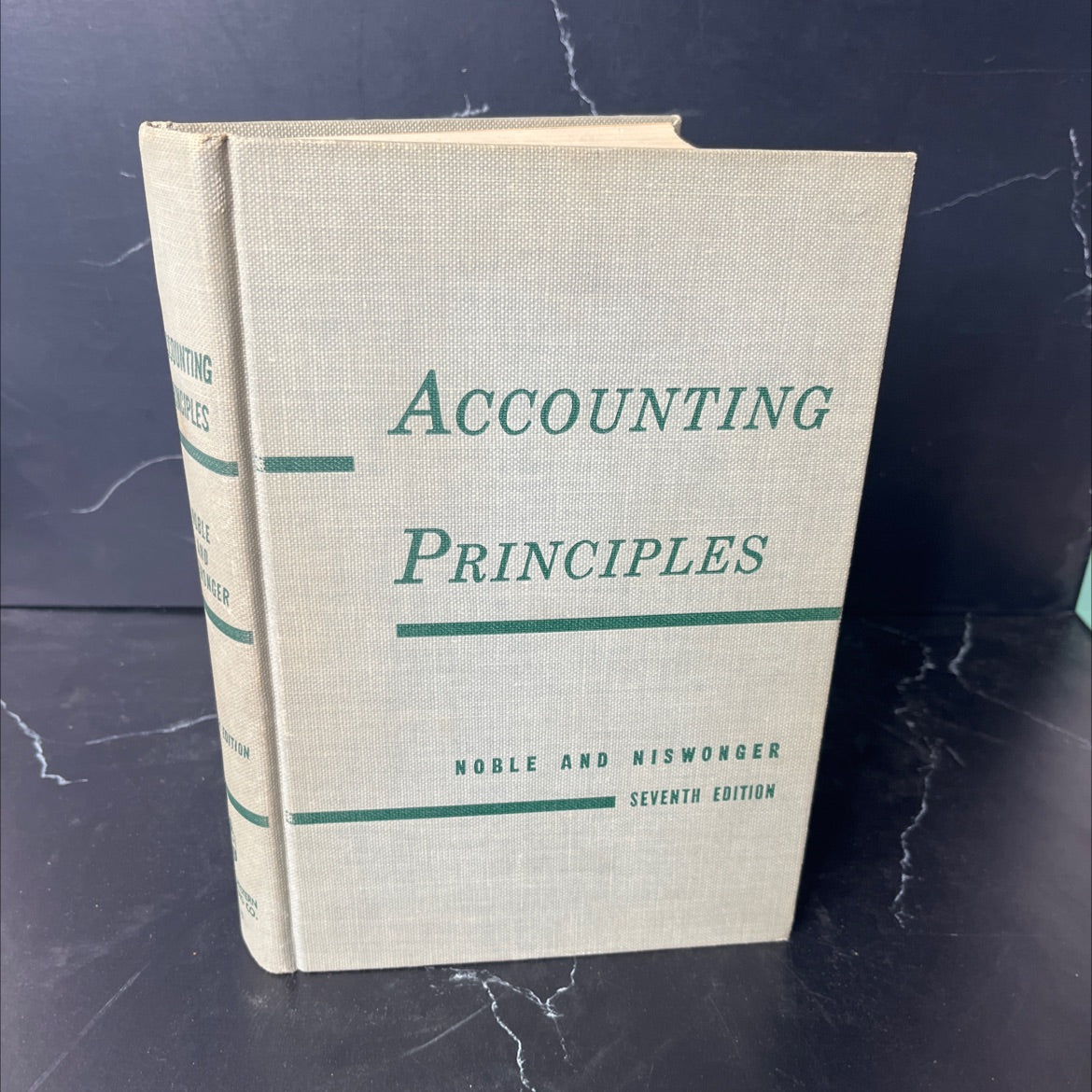 accounting principles book, by howard s. noble, c. rollin niswonger, 1957 Hardcover, Vintage image 1