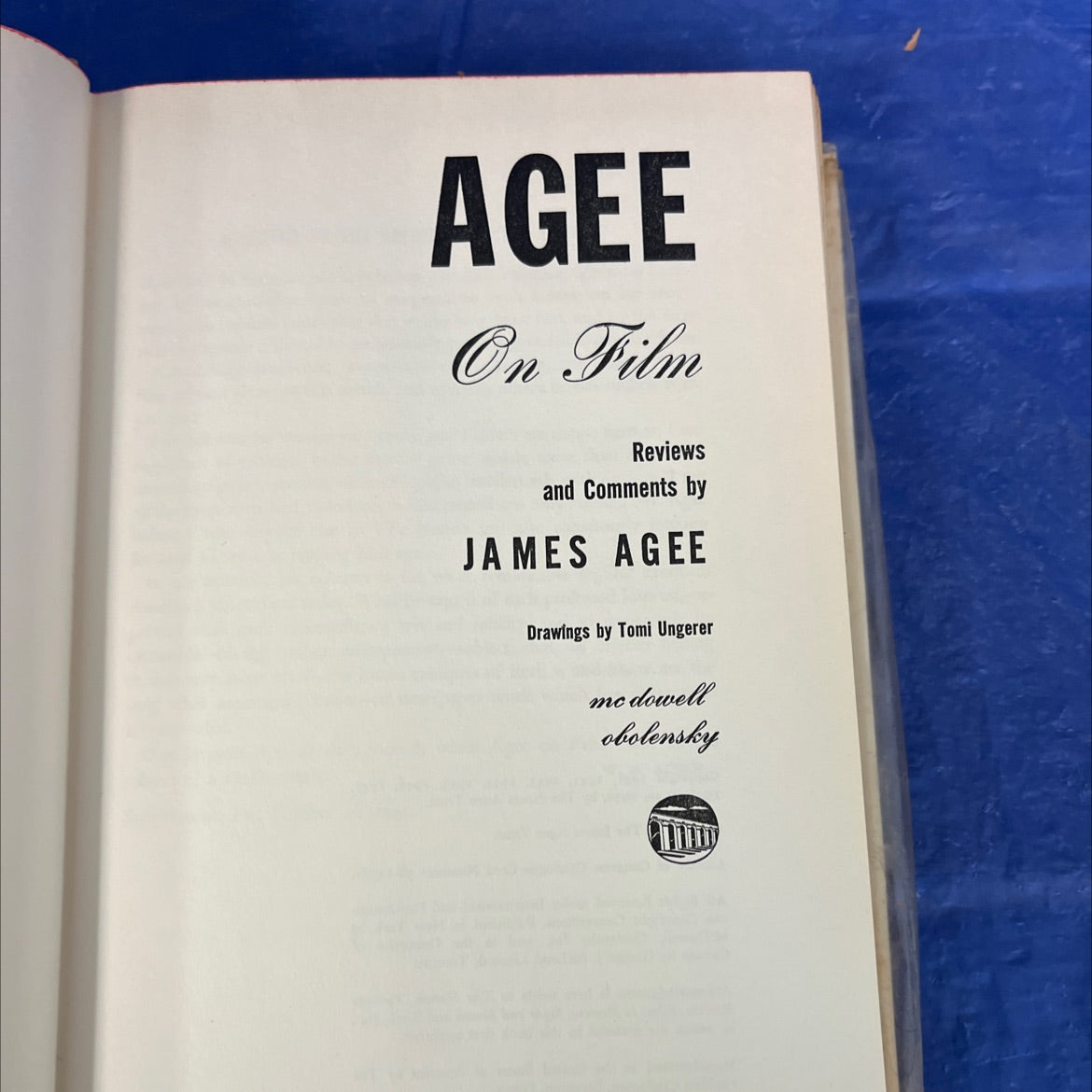 agee on film book, by james agee, 1958 Hardcover image 2