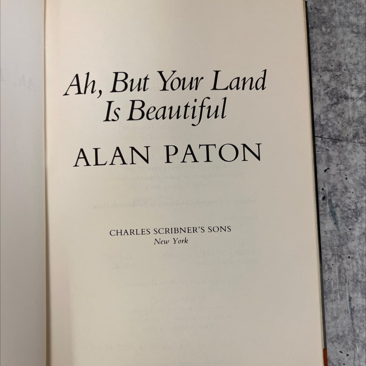 ah, but your land is beautiful book, by alan paton, 1981 Hardcover, First Edition image 2