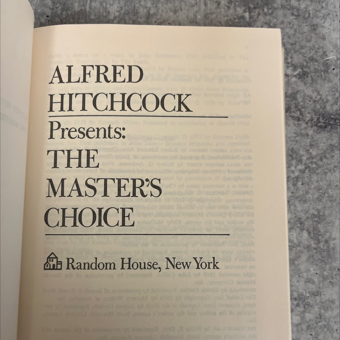 alfred hitchcock presents: the master's choice book, by unknown, 1979 Hardcover image 2