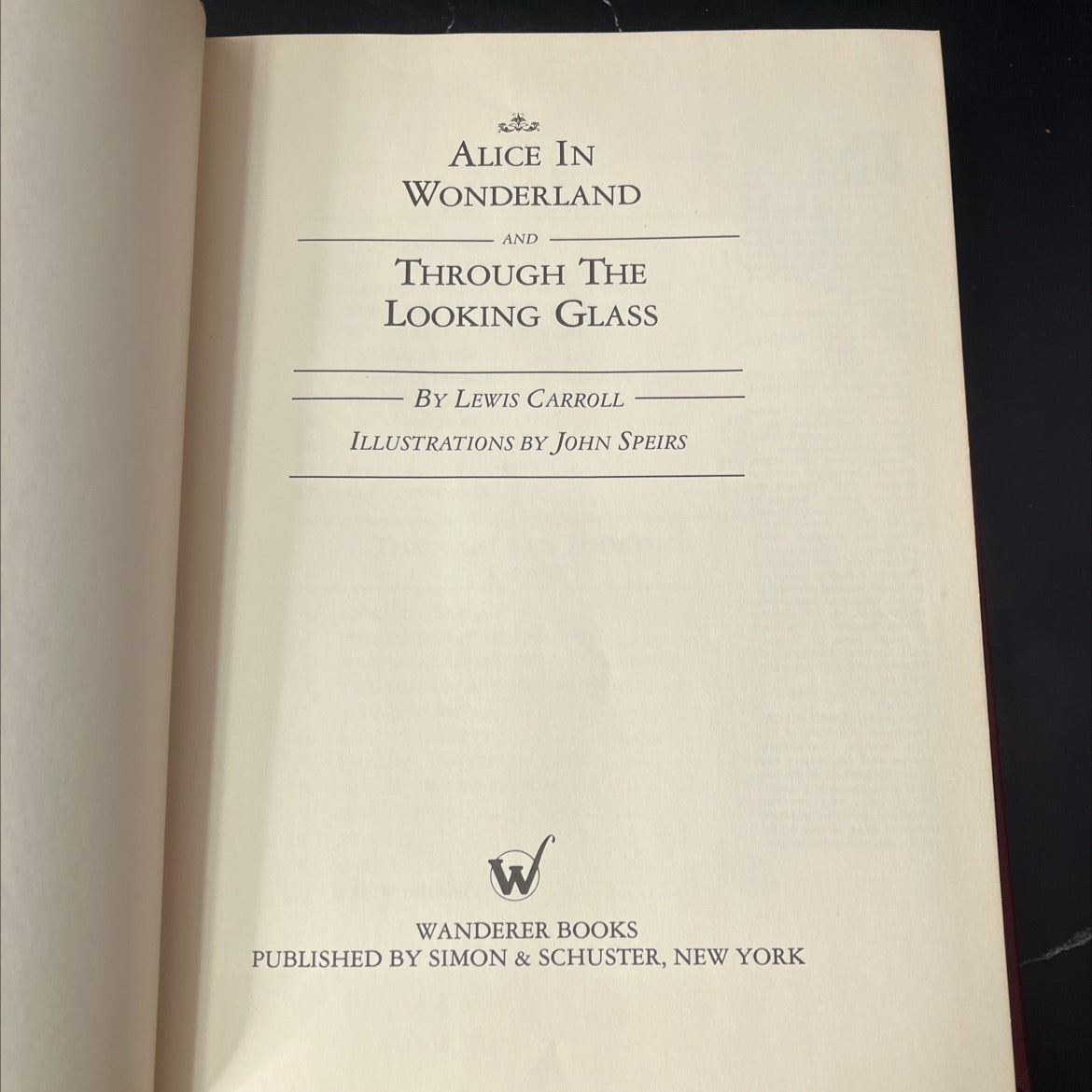 alice in wonderland and through the looking glass book, by lewis carroll, 1982 Hardcover, Vintage image 2