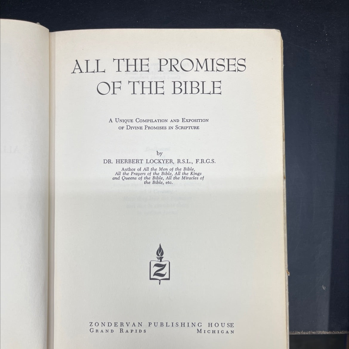 all the promises of the bible book, by dr. herbert lockyer, 1962 Hardcover image 2