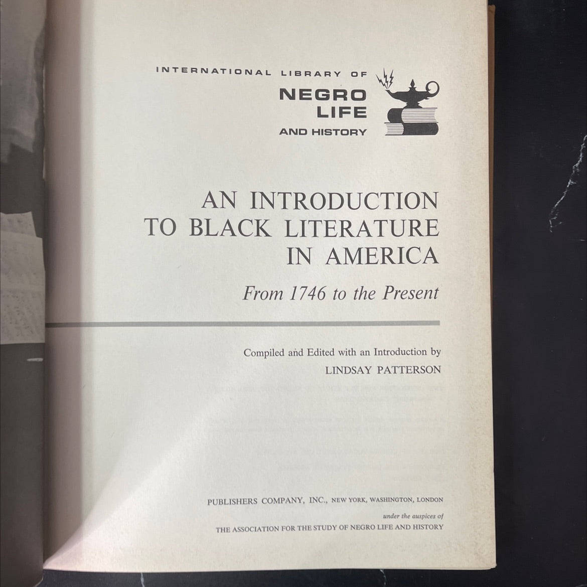 an introduction to black literature in america from 1746 to the present book, by lindsay patterson, 1968 Hardcover, image 2