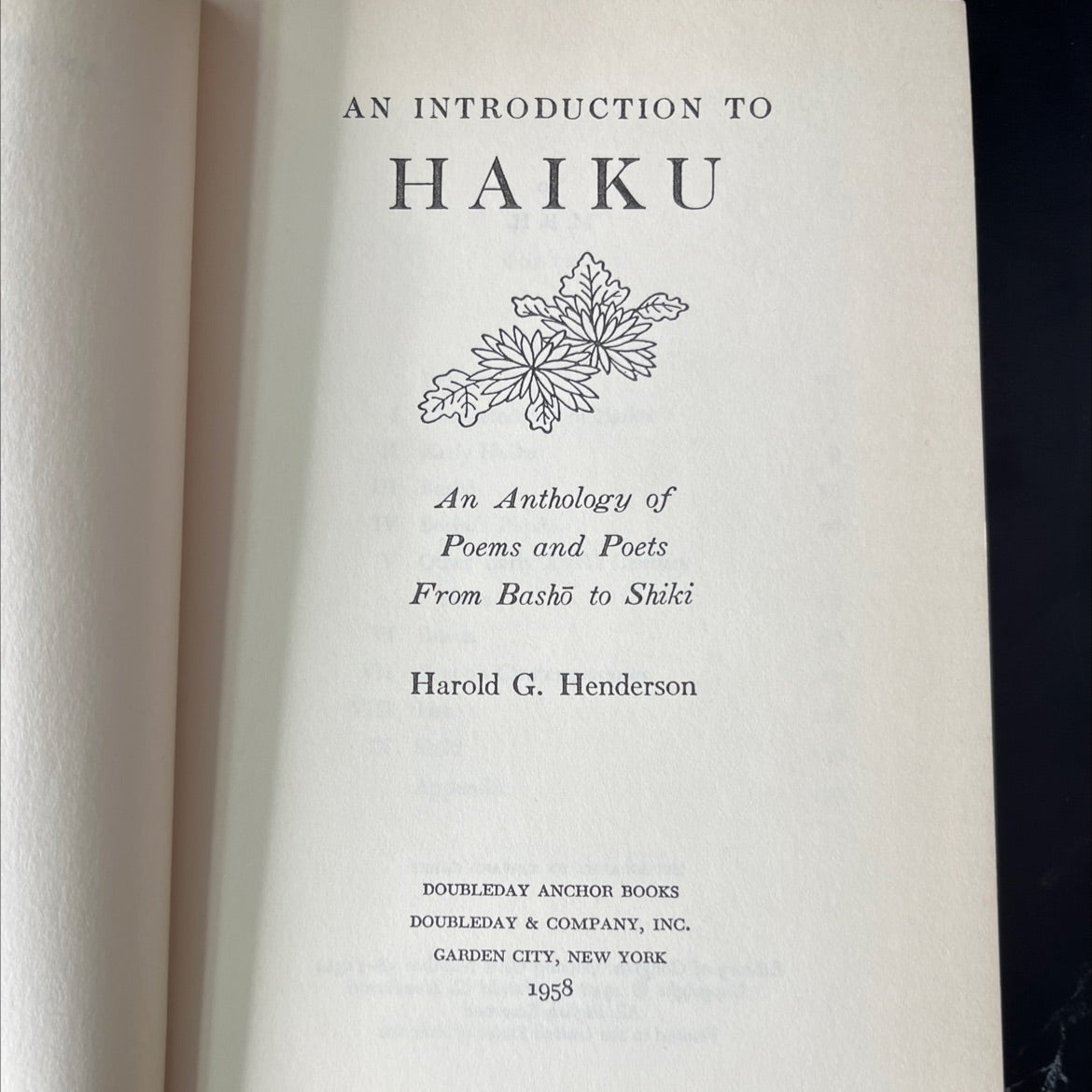 an introduction to haiku an anthology of poems and poets from bashō to shiki book, by harold g. henderson, 1958 image 2