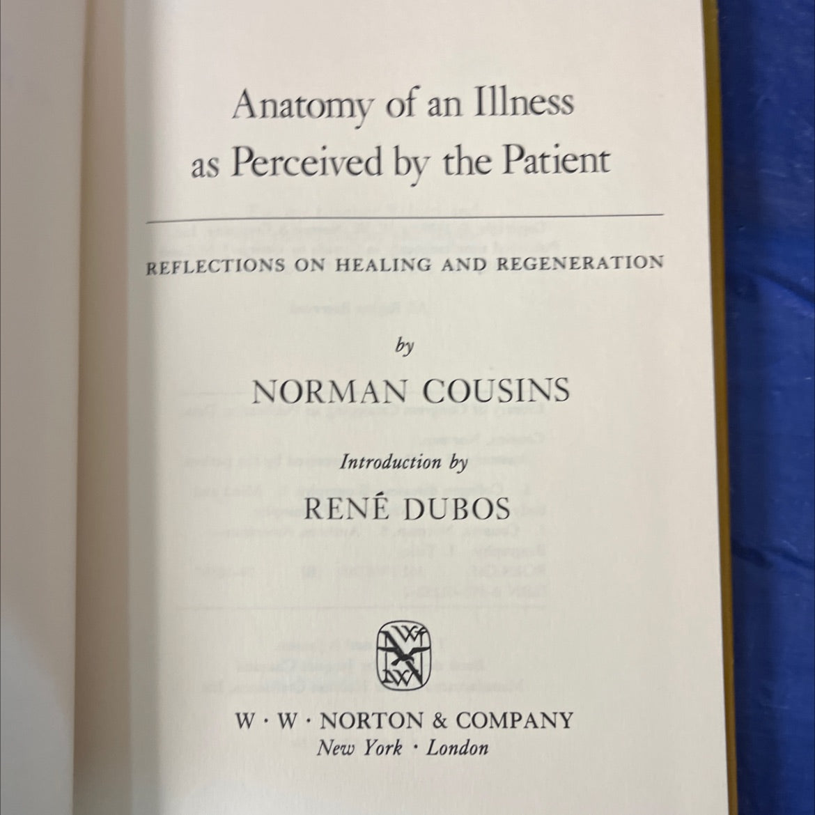 anatomy of an illness as perceived by the patient reflections on healing and regeneration book, by norman cousins, 1979 image 2