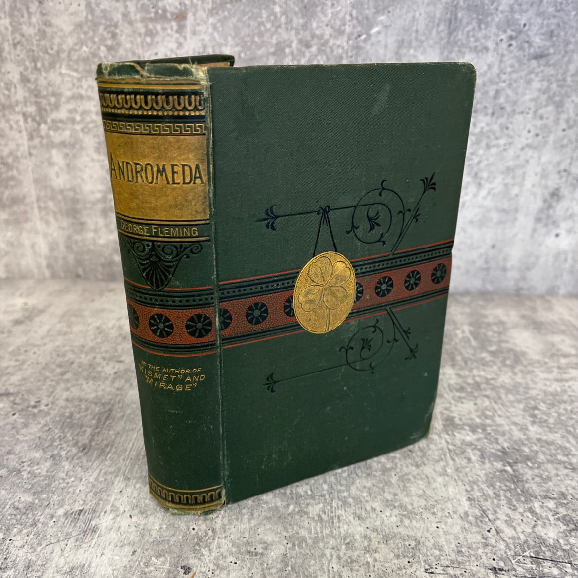 andromeda. a novel. book, by george fleming, 1885 Hardcover, First Edition, Rare, Antique image 1