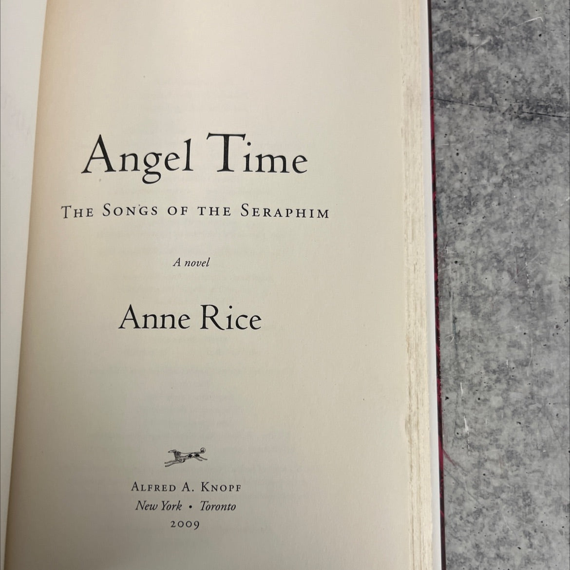 angel time book, by Anne Rice, 2009 Hardcover image 2