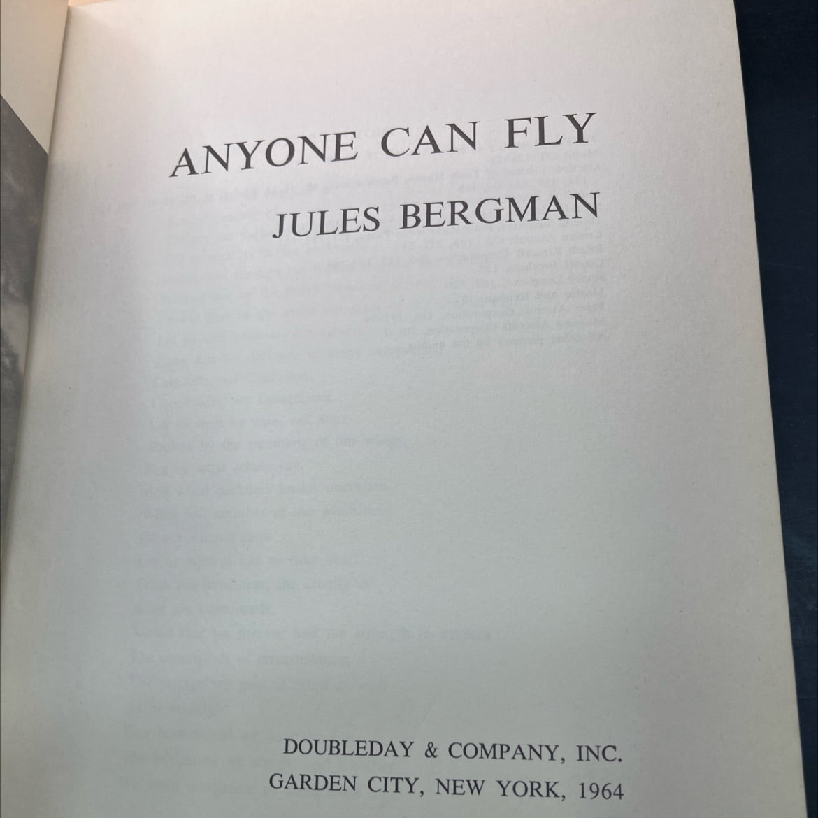 anyone can fly book, by Jules Bergman, 1964 Hardcover image 2