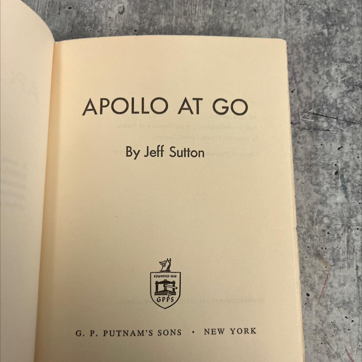 apollo at go book, by jeff sutton, 1963 Hardcover image 2