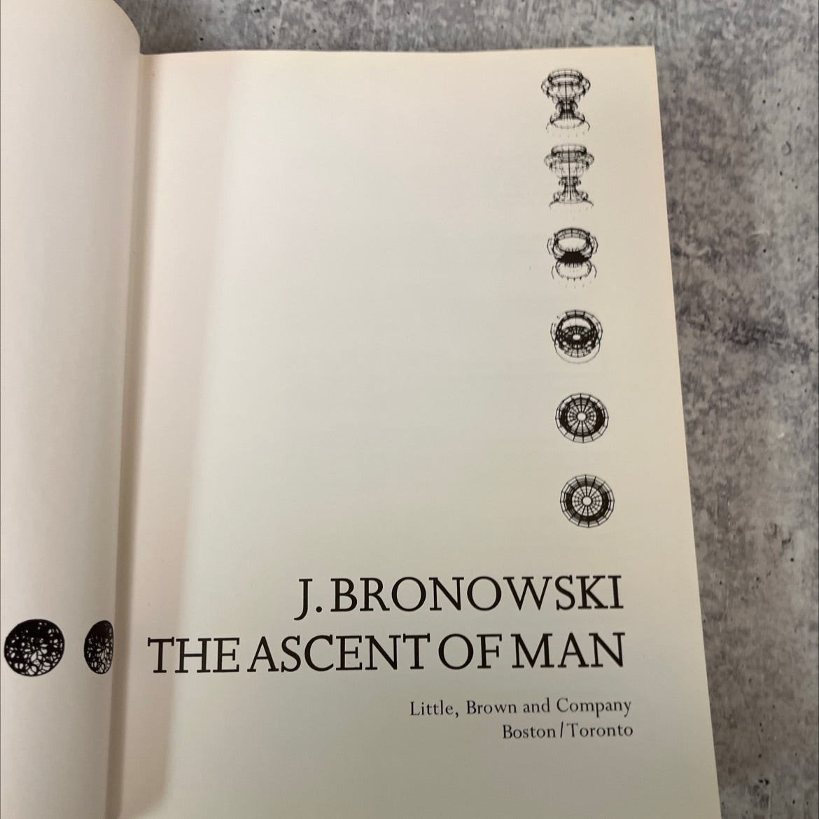 ascent of man book, by j. bronowski, 1973 Hardcover, Vintage image 2