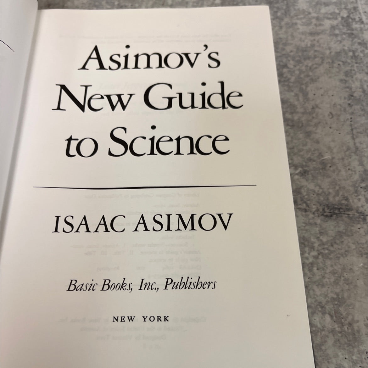 asimov's new guide to science book, by isaac asimov, 1984 Hardcover image 2