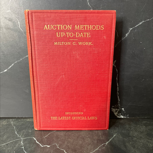 auction methods up-to-date book, by milton c. work, 1922 Hardcover, Antique image 1