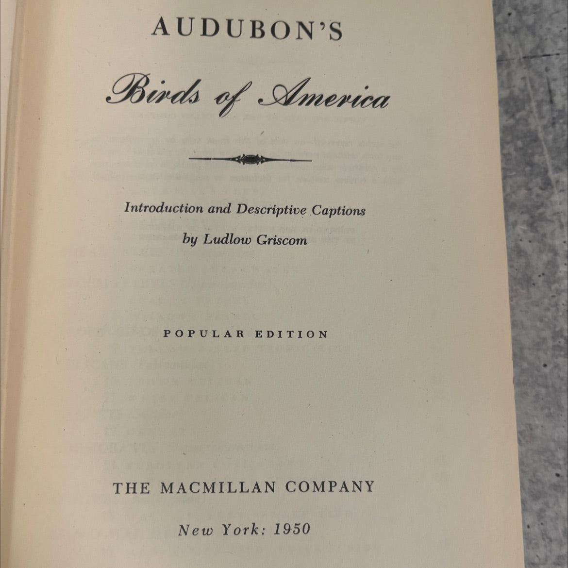 audubon's birds of america book, by ludlow griscom, 1950 Hardcover, Vintage image 2