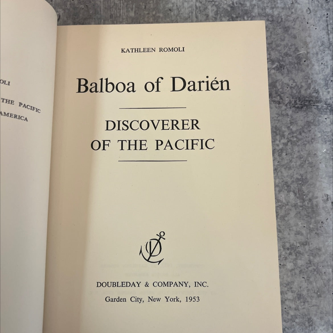 balboa of darien book, by kathleen romoli, 1953 Hardcover image 2