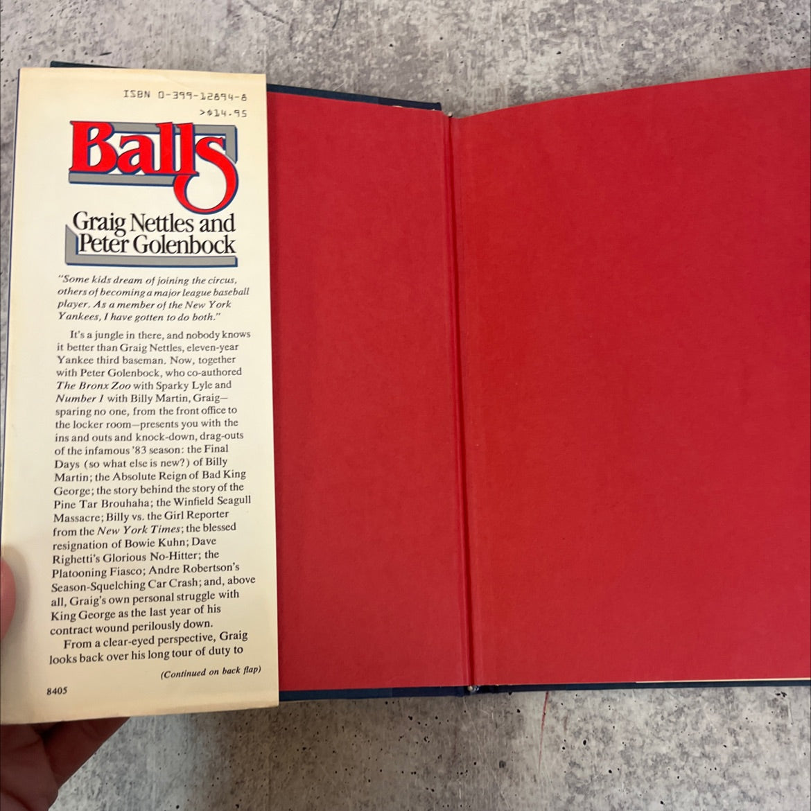 balls book, by graig nettles, 1984 Hardcover image 4