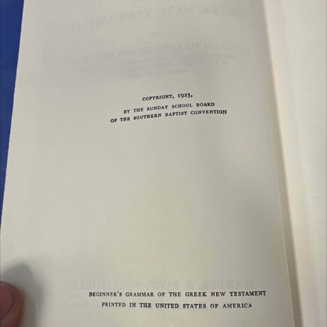 beginner's grammar of the greek new testament book, by william hersey davis, 1923 Hardcover, Vintage image 3