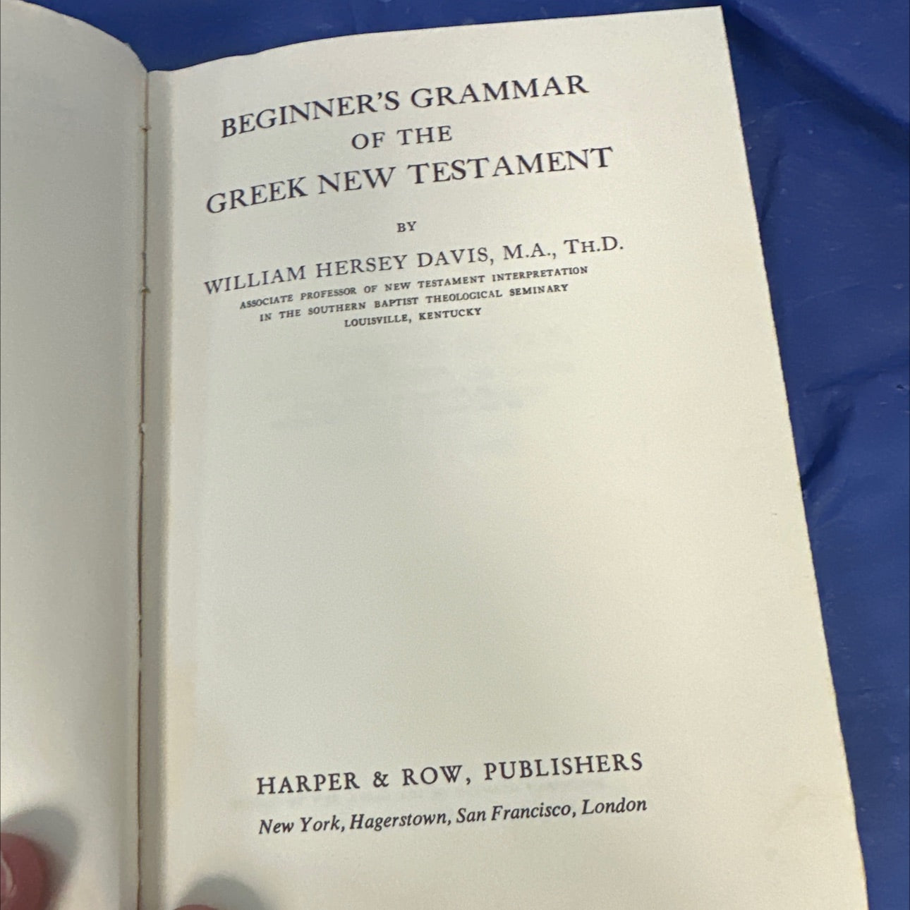 beginner's grammar of the greek new testament book, by william hersey davis, 1923 Hardcover, Vintage image 2