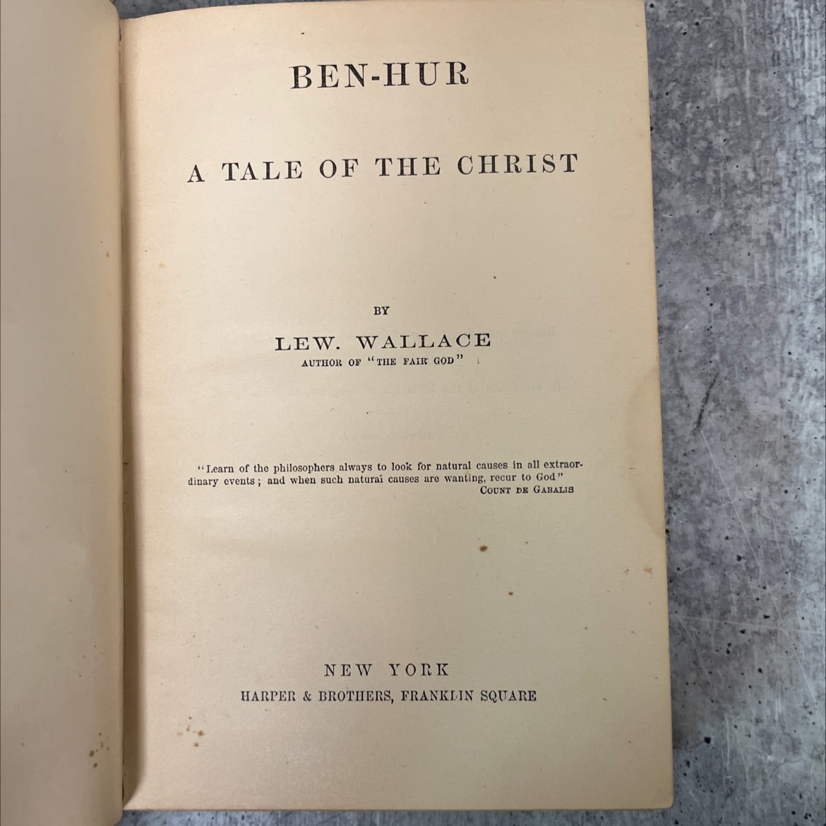 ben-hur a tale of the christ book, by lew wallace, 1880 Hardcover, Antique image 2