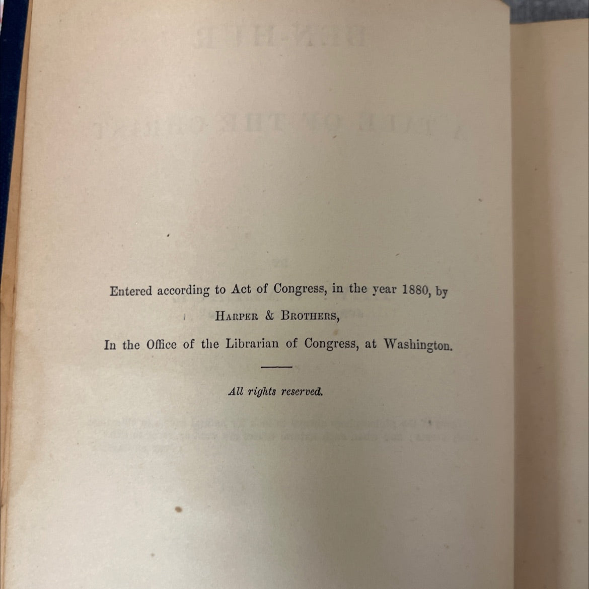 ben-hur a tale of the christ book, by lew wallace, 1880 Hardcover, Antique image 3