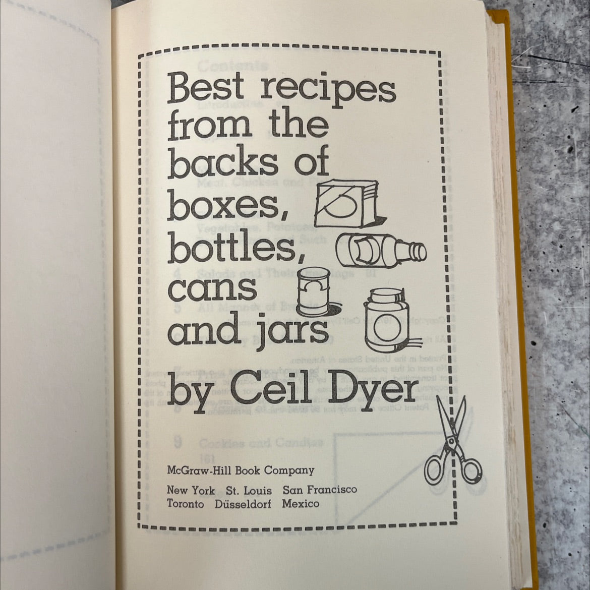 best recipes from the backs of boxes, bottles, cans and jars book, by Ceil Dyer, 1979 Hardcover image 2