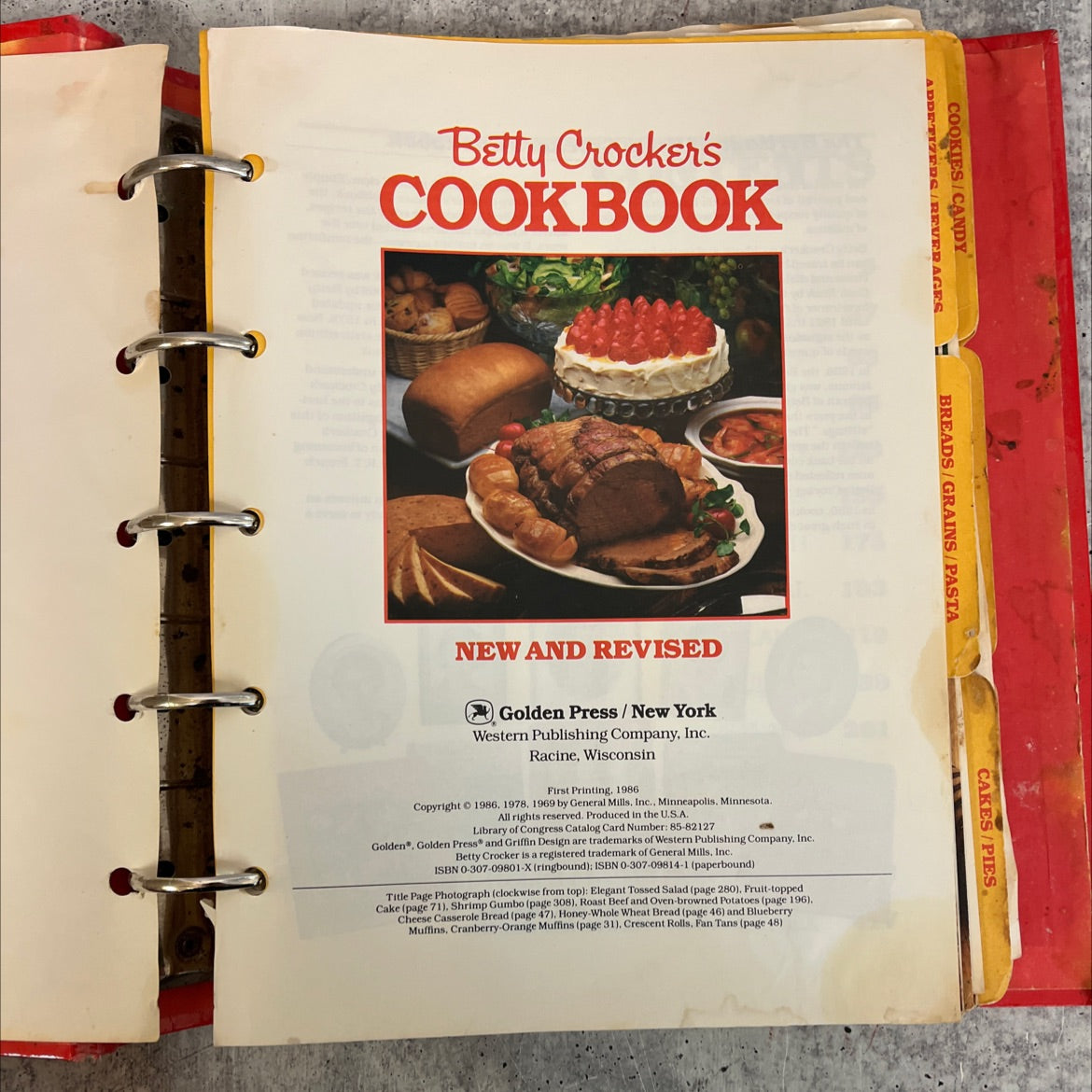 betty crocker's cookbook book, by unknown, 1986 Hardcover, First Edition, Vintage image 2