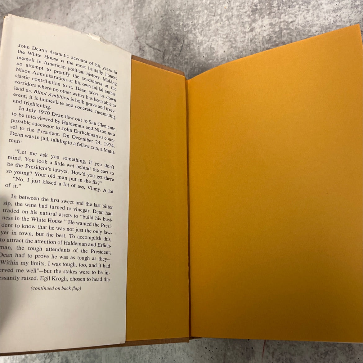 blind ambition book, by john w. dean iii, 1976 Hardcover image 4