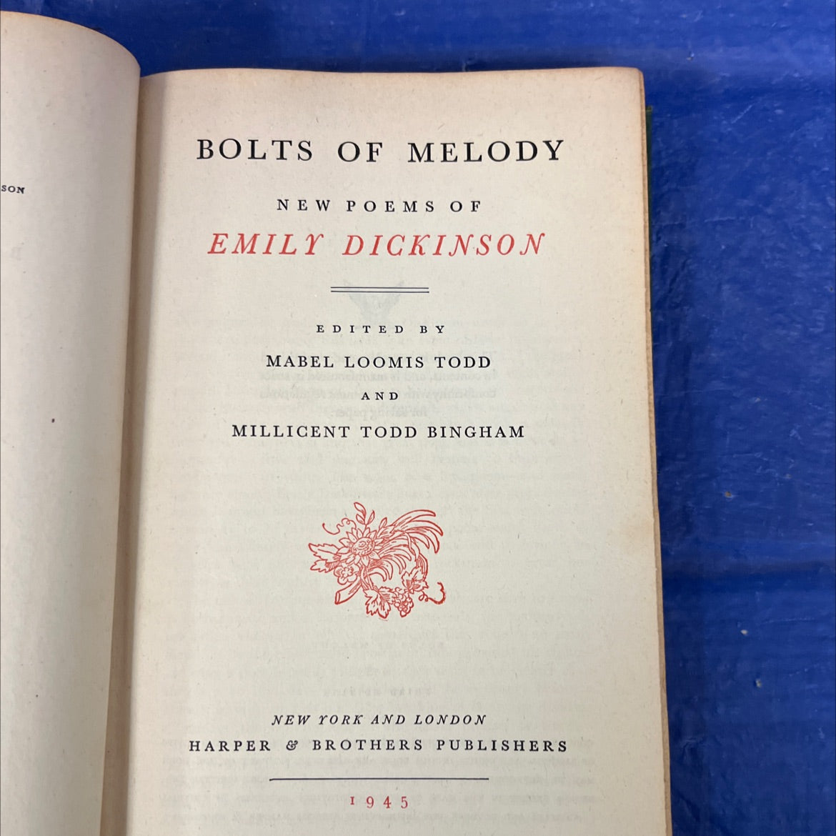 bolts of melody book, by emily dickinson, 1945 Hardcover image 2