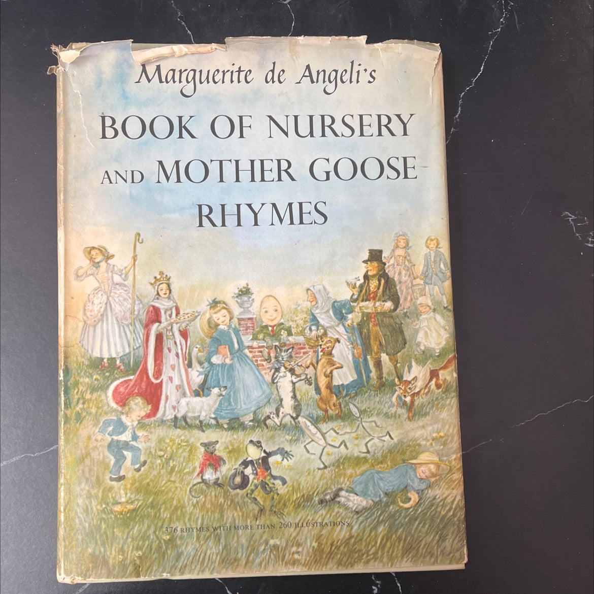 book of nursery and mother goose rhymes book, by Marguerite de Angeli, 1954 Hardcover, Vintage image 1