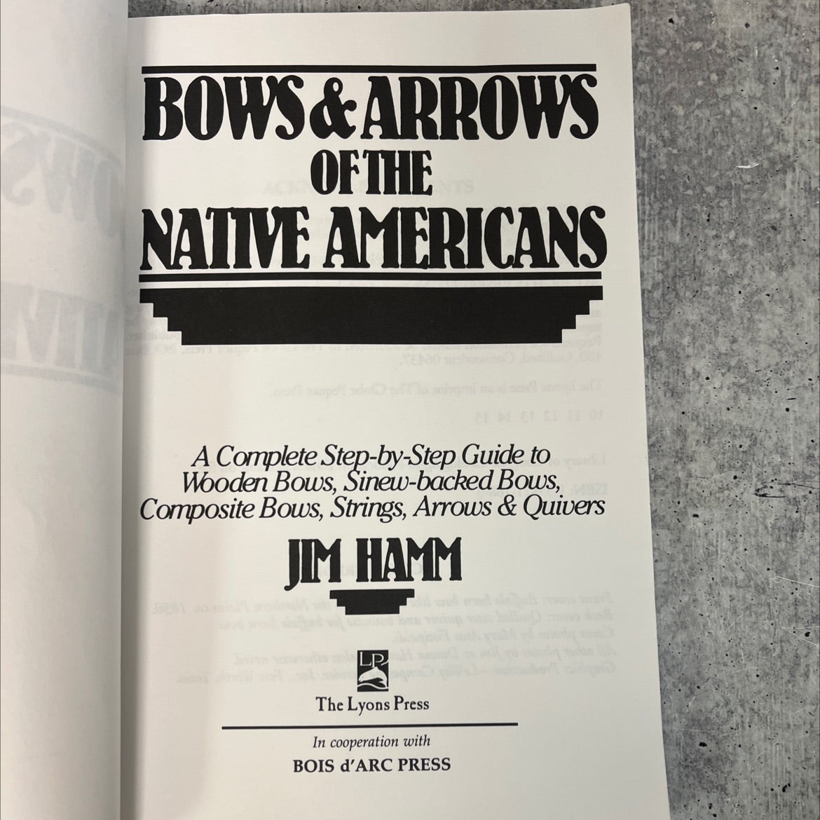 bows & arrows of the native americans book, by Jim Hamm, 1991 Paperback image 2