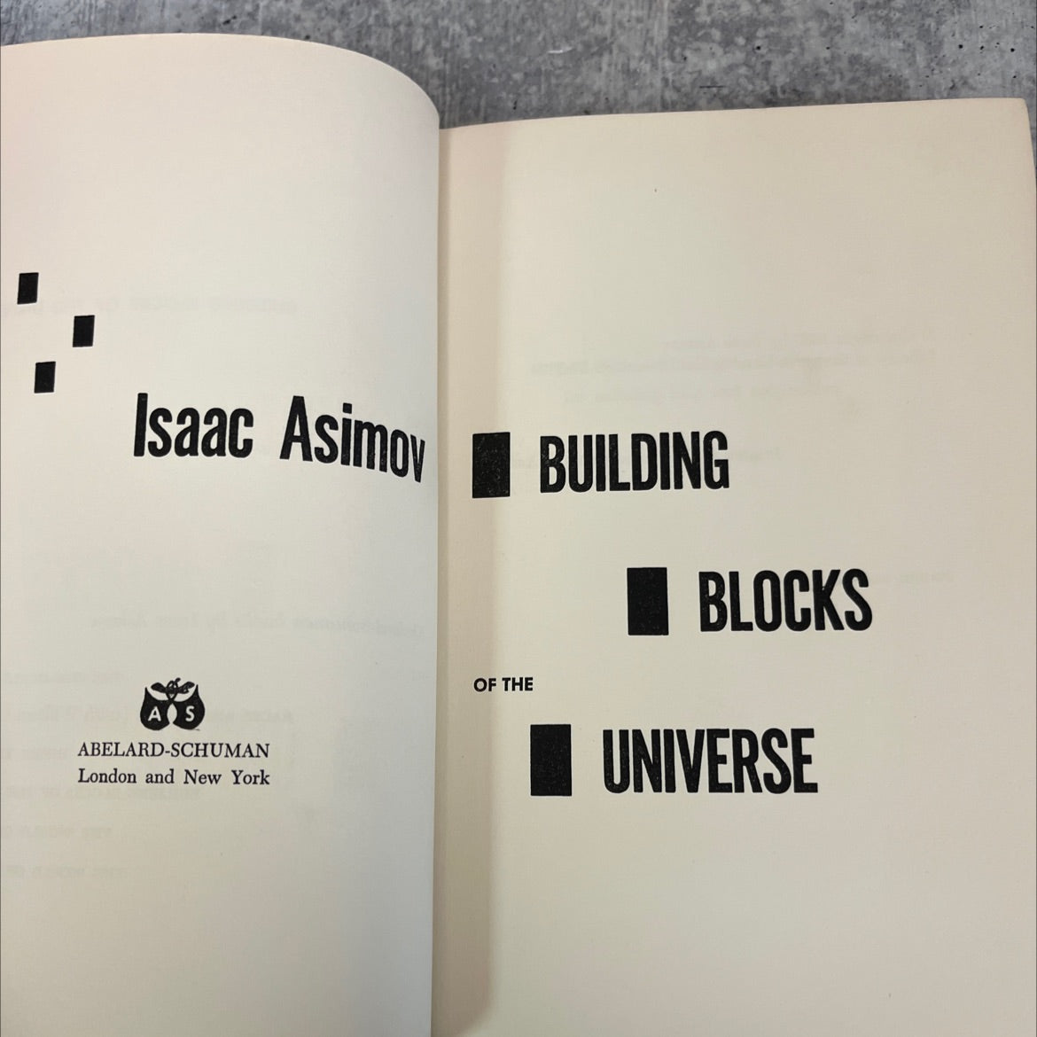 building blocks of the universe book, by Isaac Asimov, 1957 Hardcover image 2