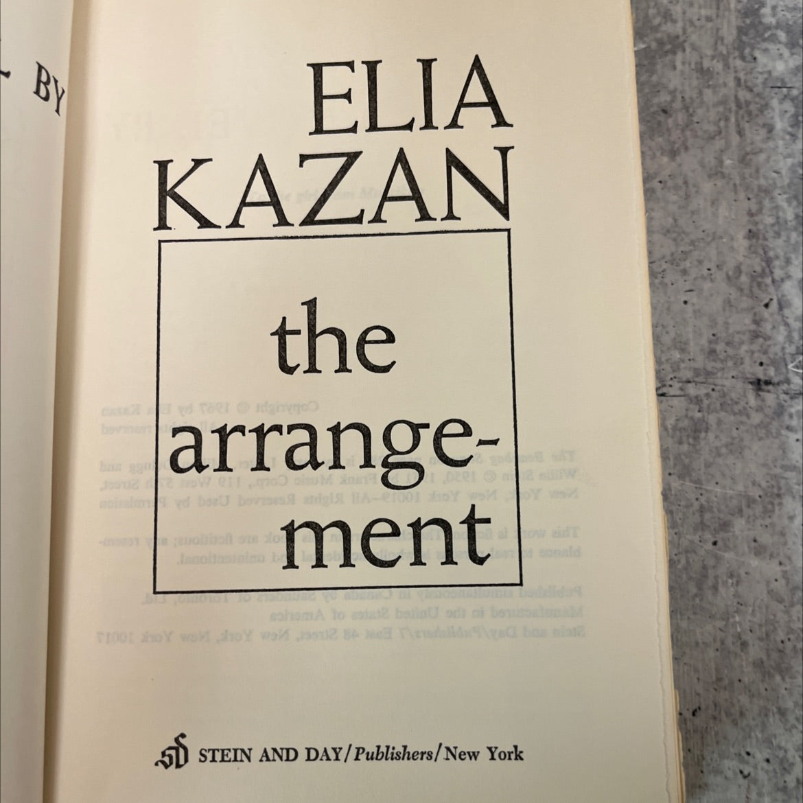 by bovines book, by elia kazan, 1970 Hardcover, Vintage image 2