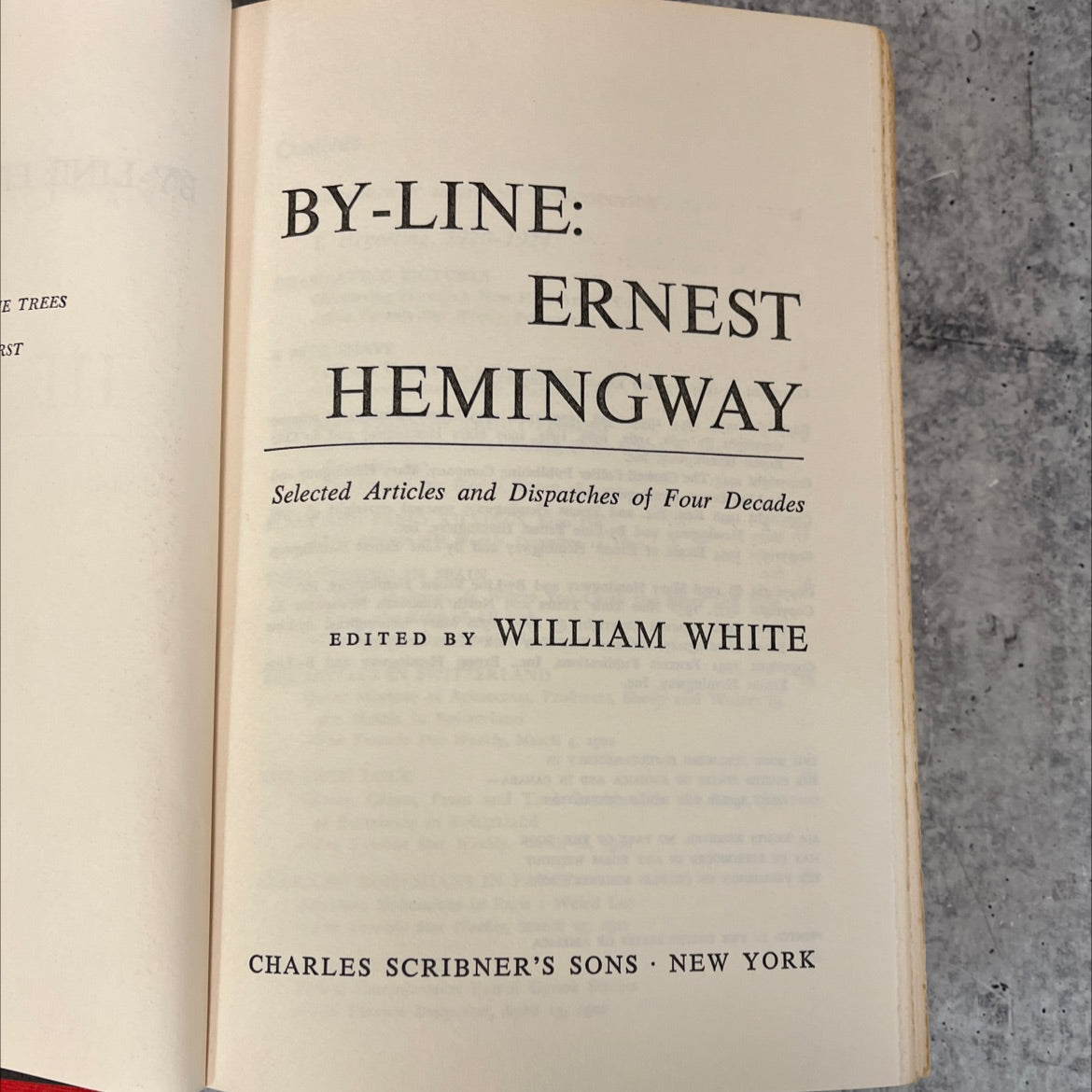 by-line ernest hemingway book, by ernest hemingway, 1967 Hardcover, Vintage image 2